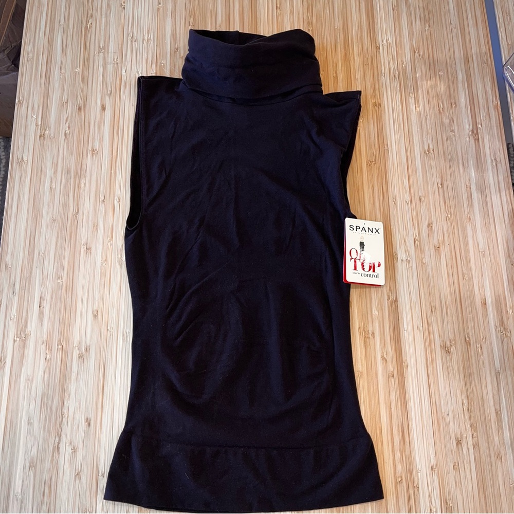 Spanx‎ On Top In Control Sleeveless Turtleneck Shaper Top 974 Womens L Brown NWT